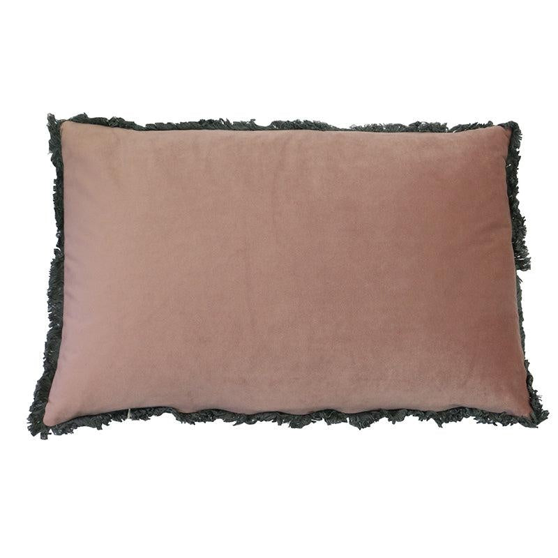 Velvet Fringed Cushion 40x60cm