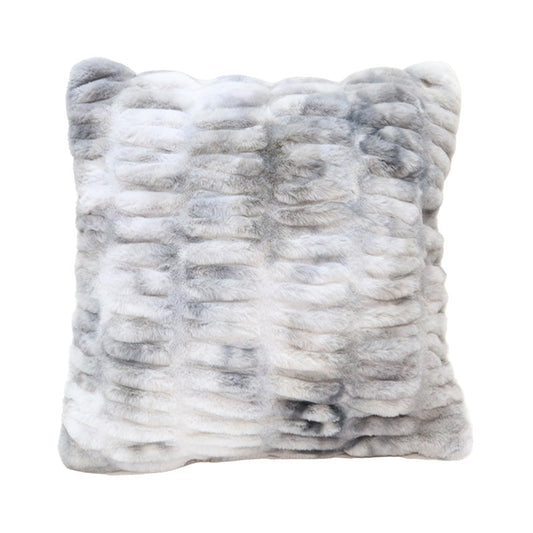 Faux Fur Ribbed Cushion 45x45cm