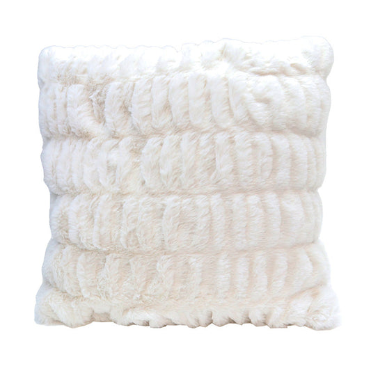 Faux Fur Ribbed Cushion 45x45cm