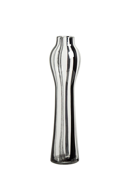 Black Lines Glass Bottle Vase - Large