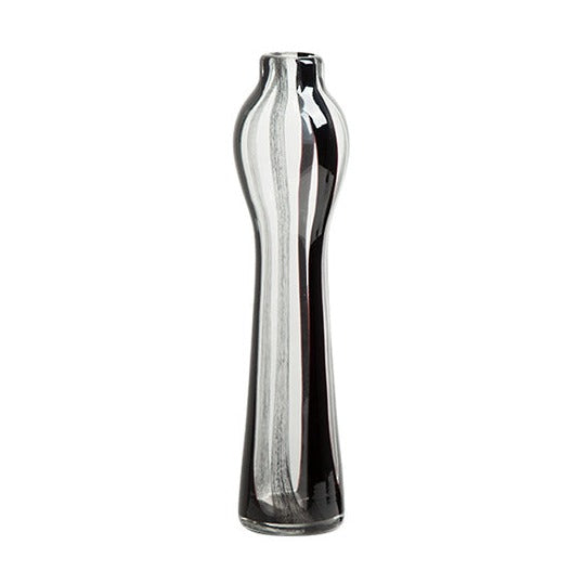 Black Lines Glass Bottle Vase - Small