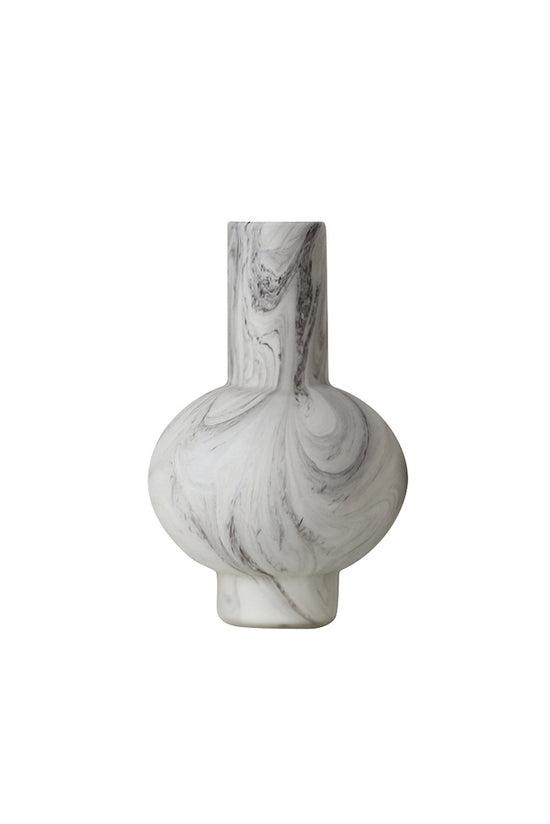 Marbled Glass Vase - Wide