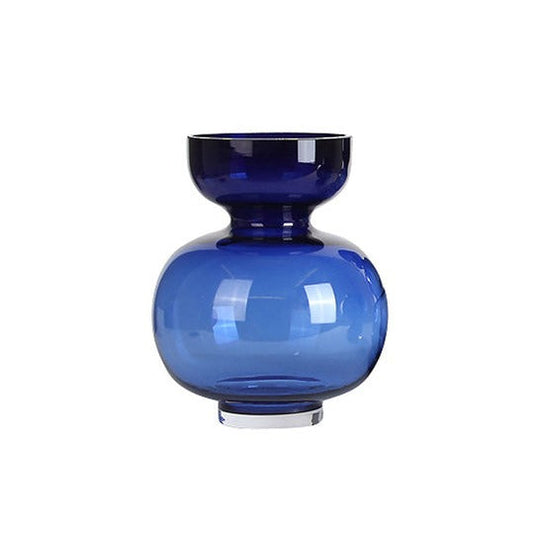 Blue Globe Vase - Wide