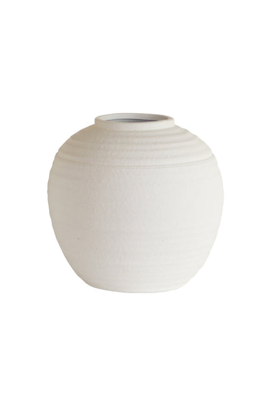 Rounded Vase White Medium