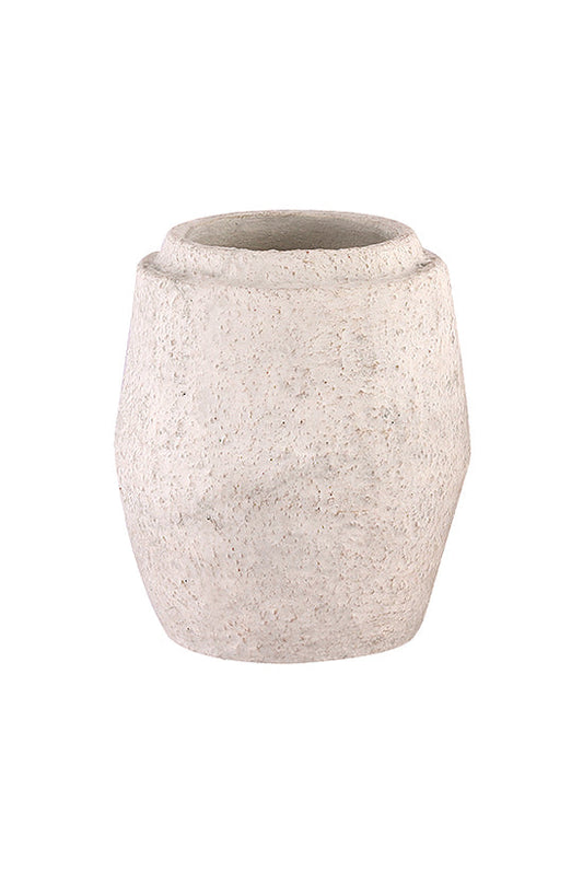 Zandra Off-White Terracotta Vase Small