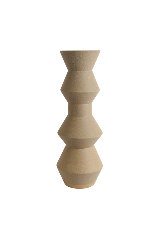 Triple Angle Ceramic Vase Sand