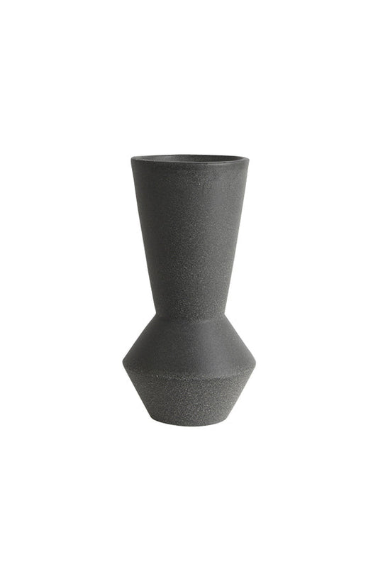 Angle Ceramic Vase Black