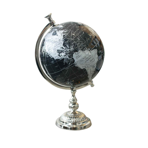 Laminated Paper Globe On Alum Stand