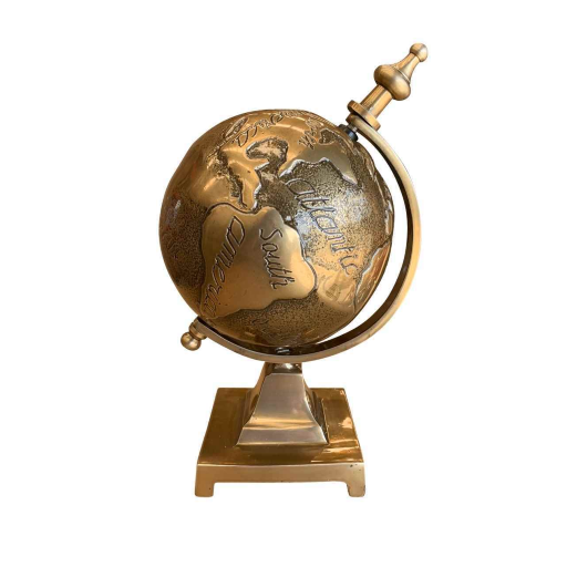 Embossed World Globe On Base