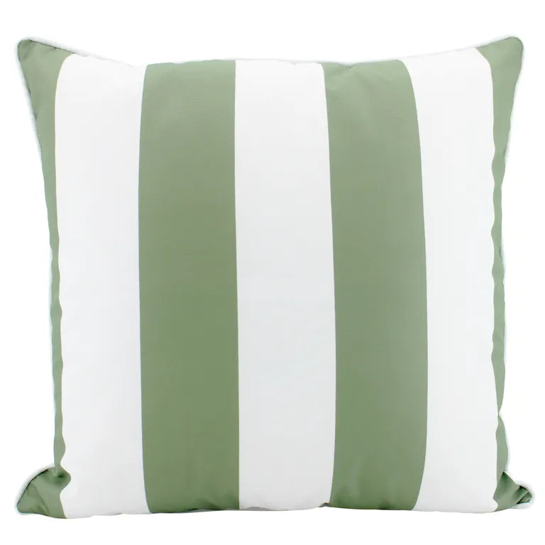 Outdoor Stripe Olive Cushion 50x50cm