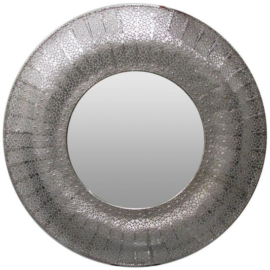 Marrakesh Mirror Round Silver