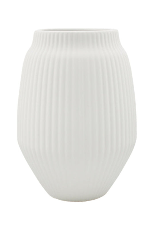 Nadia Ribbed Ceramic Vase