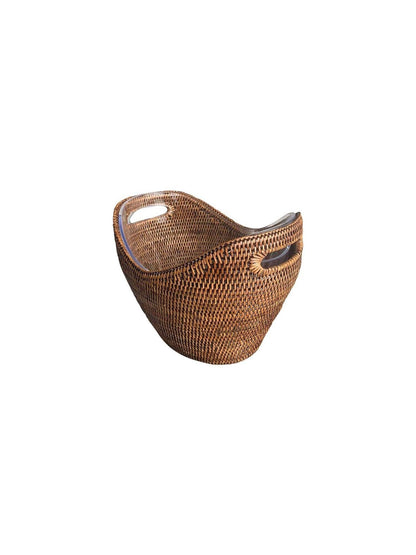 Ice Bucket Rattan With Plastic Insert