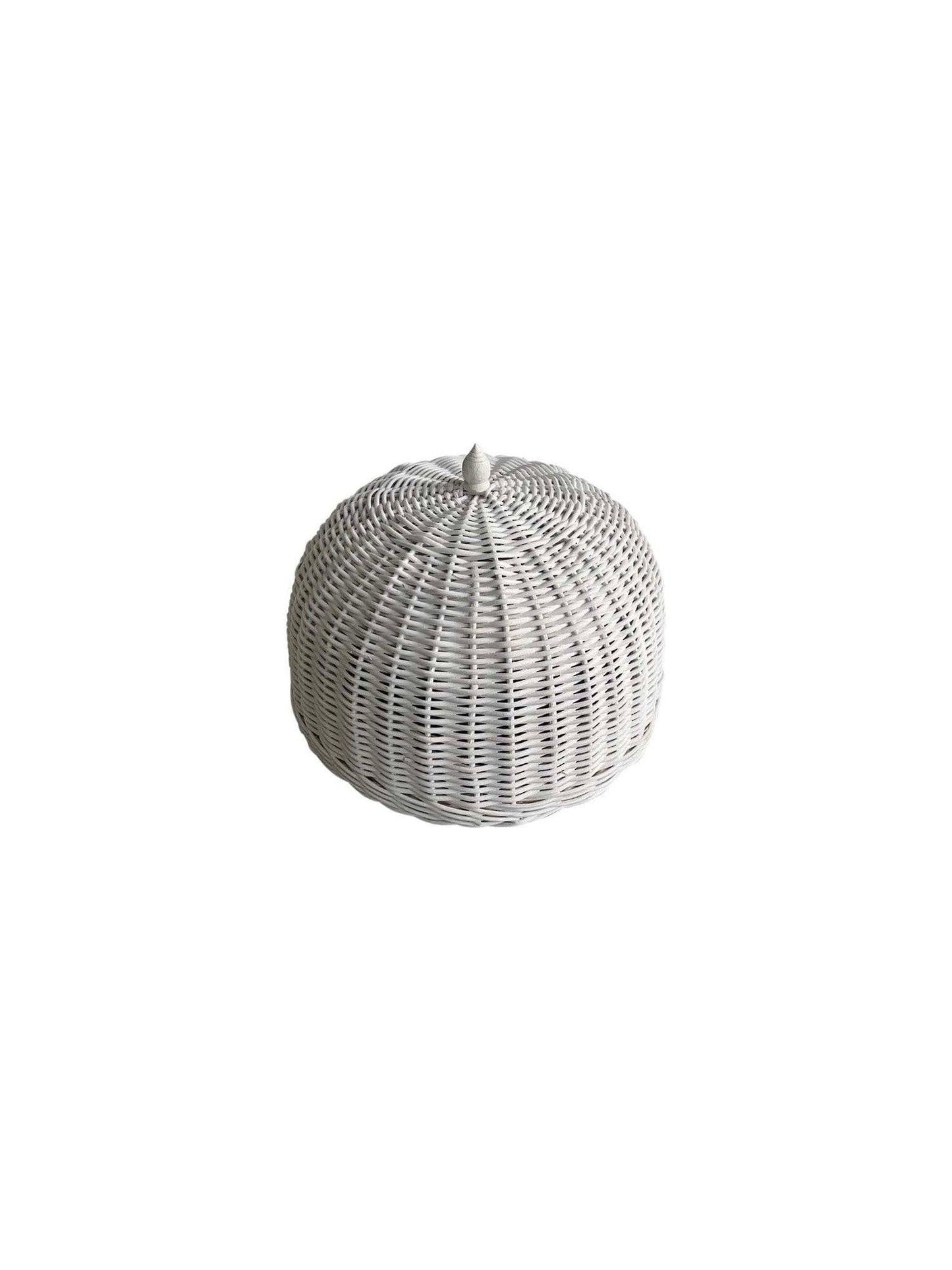 Rattan Food Dome White