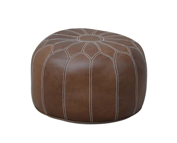 Leather Pouf