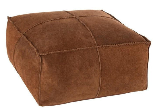 Leather Swede Pouf