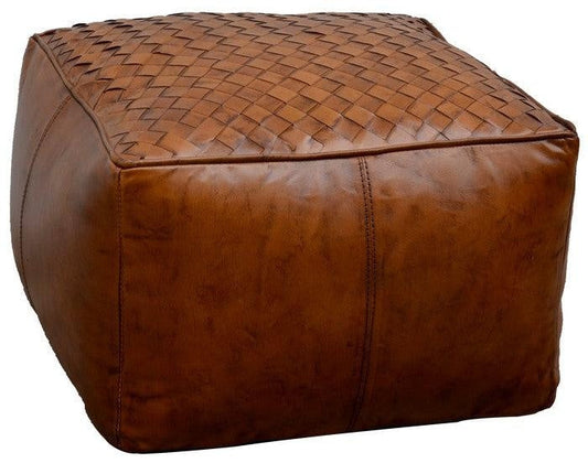 Leather Pouf