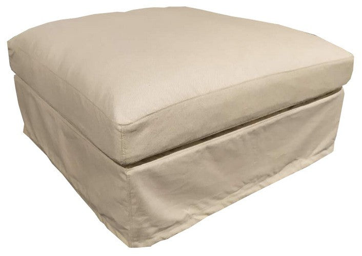 Slip Cover - Salt & Pepper - Ottoman