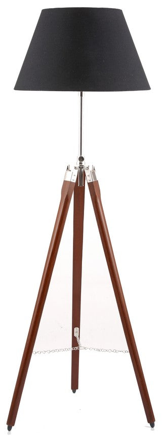 Tripod Floor Lamp with Black Shade