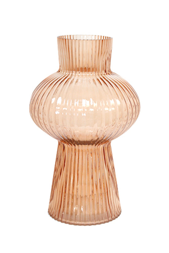 Vivi Glass Vase Large Amber