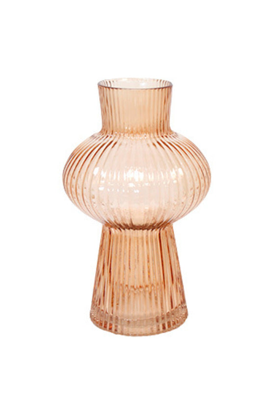 Vivi Glass Vase Small Amber