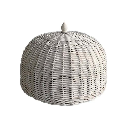 Rattan Food Dome White